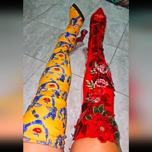 Custom made boots thigh high